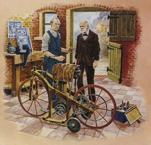 Gottlieb Daimler e il suo amico Wilhelm Maybach da English School