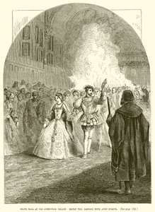 Gran ballo al vecchio palazzo di Greenwich: Enrico VIII balla con Anna Bolena da English School