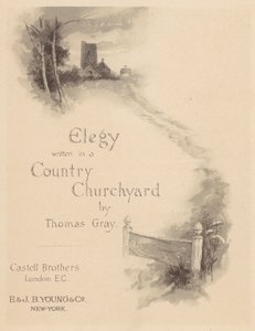 Elegia di Gray: Pagina del Titolo da English School
