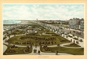 Great Yarmouth: Beach Gardens (litografia a colori) da English School
