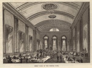 Grande sala del Temple Club, Londra da English School