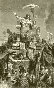 Decadenza Greca.--Creso sulla Pira Funebre da English School