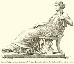 Statua greca nel Museo del Principe Torlonia (Atlas du Bull. archeol., xii. pl. xi)
