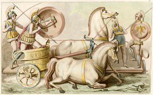 Soldati greci su un carro