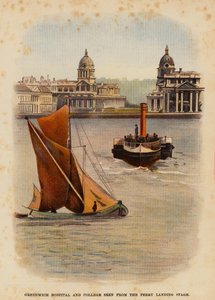 Ospedale e Collegio di Greenwich visti dal molo del traghetto da English School