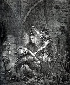 Congiura delle polveri: cospirazione dei cattolici (incisione)