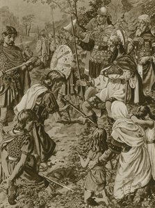 Sottomissione di Guthrum ad Alfredo il Grande da English School