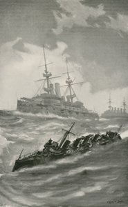 H. M. S. Mars, Terrible e Dragon in crociera nel Canale della Manica da English School