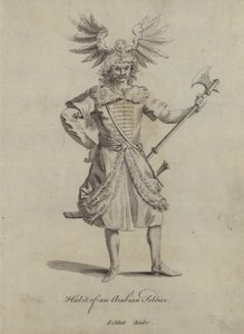 Abito di un soldato arabo (incisione) da English School