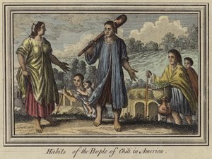 Abitudini del popolo del Cile in America da English School