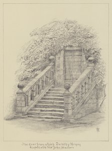 Haddon Hall, La porta da cui Dorothy Vernon fuggì con Sir John Manners (litografia) da English School