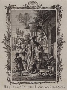 Hagar e Ismaele cacciati (incisione)