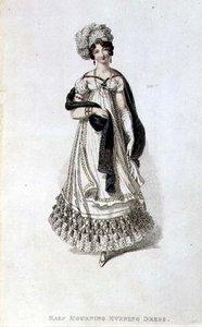 Abito da sera per mezzo lutto, tavola di moda da Ackermann