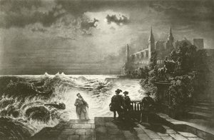 Amleto e il fantasma di suo padre (incisione) da English School