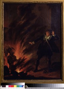 Amleto e il fantasma di suo padre. Illustrazione per l