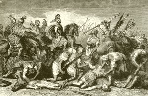 Le Truppe di Annibale spogliano i loro nemici morti dopo la Battaglia di Canne da English School