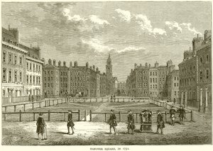 Hanover Square nel 1750 da English School