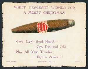 Sigaro Havana, biglietto di Natale