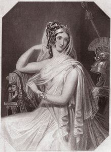 Elena moglie di Menelao (La storia di Troilo e Cressida) - Galleria delle donne di Shakespeare, collezione di quarantacinque ritratti seri degli artisti londinesi del primo Ottocento, arricchita da note critiche e letterarie circa 1838 da English School