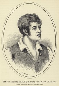 Hen (o Henry) Pearce, campione, The Game Chicken, da un disegno di Reeves, di Bristol, 1805 da English School