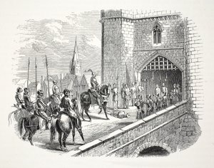 Ingresso di Enrico Conte di Richmond (poi Enrico VII) a Shrewsbury sul corpo del Sindaco da English School