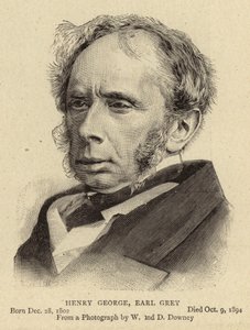 Henry George, Conte Grey (incisione) da English School