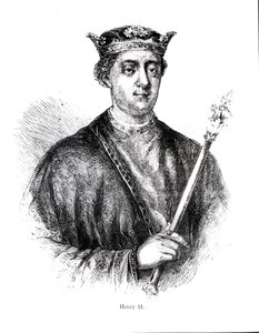 Enrico II (1133-89) (incisione) da English School