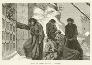 Enrico IV fa penitenza a Canossa da English School
