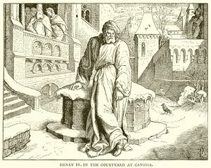 Enrico IV nel cortile di Canossa