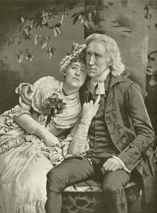 Henry Irving come Il Vicario ed Ellen Terry come Olivia da English School