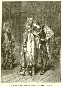 Corteggiamento di Enrico alla principessa Caterina da English School