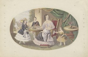 Sua Maestà la Regina Vittoria e la famiglia, c.1851 da English School