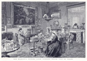 Sala di soggiorno di Sua Maestà, Osborne House, Isola di Wight da English School