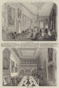 La visita di Sua Maestà al Castello di Arundel (incisione) da English School