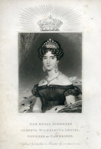 Sua Altezza Reale Augusta Wilhelmina Louisa, Duchessa di Cambridge, 1830 da English School