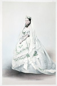 Sua Altezza Reale Principessa Alexandra Caroline di Danimarca, da A Memorial of the Marriage of Edward VII and Alexandra of Denmark, pub. 1864 da English School