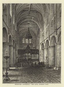 Cattedrale di Hereford, la navata, guardando a est da English School