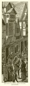 High Street di Oxford, tempo di Wycliffe, XIV secolo da English School