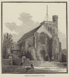 Chiesa Congregazionale di Highbury (incisione) da English School