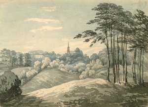 Chiesa di Highgate, Londra, da Hampstead Heath da English School