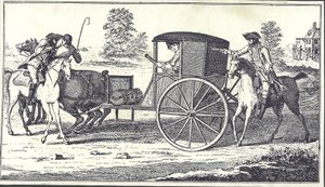 I banditi James MacLaine e William Plunkett derubano il conte di Eglinton a Hounslow Heath, 26 giugno 1750 da English School