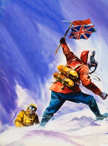 Hillard e Tensing in cima al Monte Everest