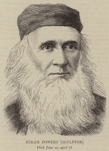 Hiram Powers, scultore (incisione)