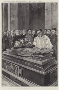 Sua Eccellenza Li-Hung-Chang al Monumento del Generale Gordon nella Cattedrale di San Paolo (litografia) da English School