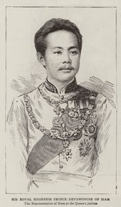 Sua Altezza Reale il Principe Devawongse di Siam (incisione)