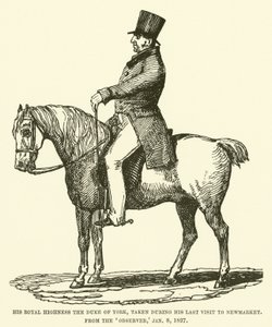 Sua Altezza Reale il Duca di York, durante la sua Ultima Visita a Newmarket, dall