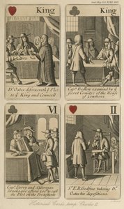 Carte da gioco storiche che raccontano la storia di Re Carlo II da English School