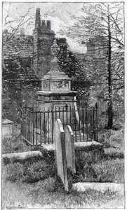 La tomba di Hogarth nel cimitero della Chiesa di Chiswick da English School