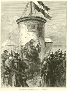Innalzamento dello stendardo tedesco su Valerien, marzo 1871 da English School