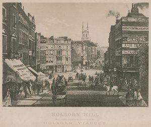 Holborn Hill, come appariva prima della costruzione del Viadotto di Holborn